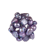 Perlenball, Perlenkugel, Ã˜12-13mm, Süßwasserperlen, lila